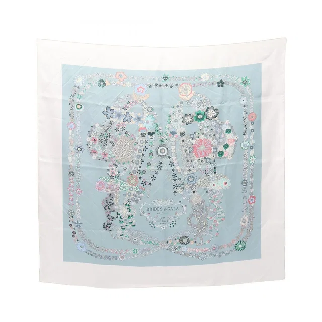 Hermès Scarf Carre 90 Brides de Gala en Fleurs Multicolor Silk in Multicolor Silk from The Reluxe