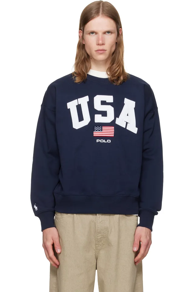 Polo Ralph Lauren Navy Sport Fleece Sweatshirt, image 1 of 1 from SSENSE