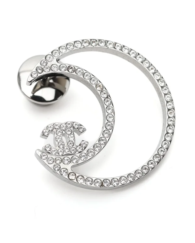 Chanel Coco Mark Pearl Rhinestone Brooch from A Retro Tale, photo 5 of 5