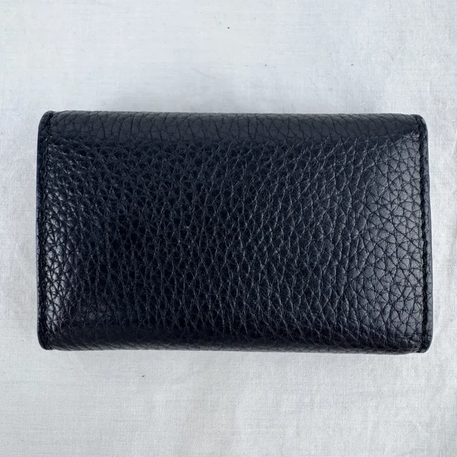 Prada Leather Key Case Holder in Metal, Pebbled leather from Reowned, photo 4 of 6