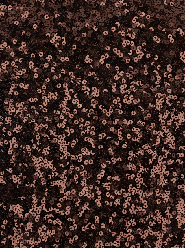 Rotate Dress with U-Neck and All-Over Applied Sequins in Brown for Women in Brown, photo 6 of 6 from Gaudenzi Boutique