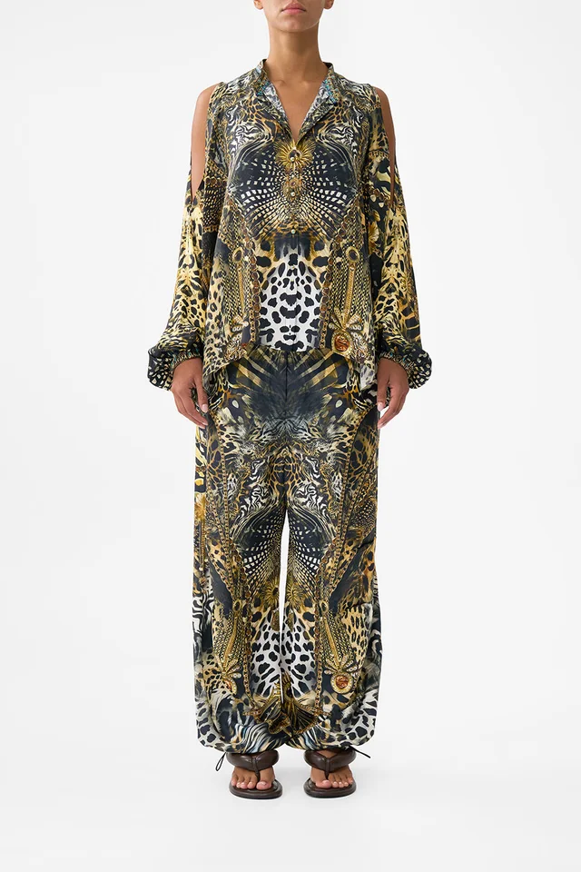 Camilla eBoutique MANDARIN COLLAR COLD SHOULDER BLOUSE FELINE FOLKLORE from CAMILLA, photo 1 of 1