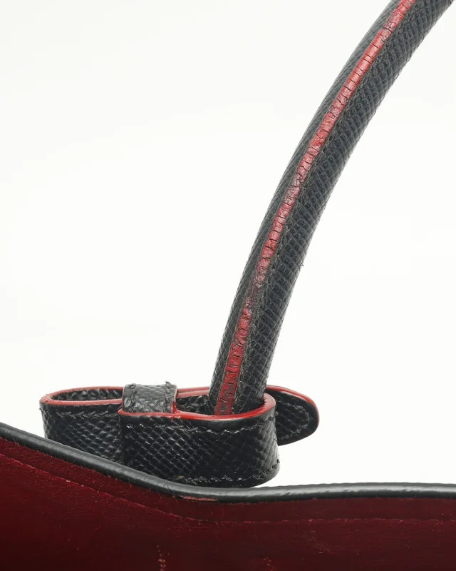 Prada Large Saffiano Double Bag in Saffiano leather from A Retro Tale, photo 6 of 14