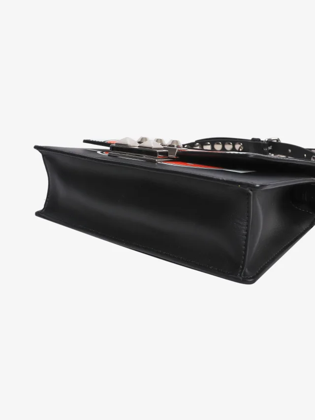 Prada Black and orange small Elektra robot shoulder bag in Black Leather from Sign of the Times, photo 5 of 14