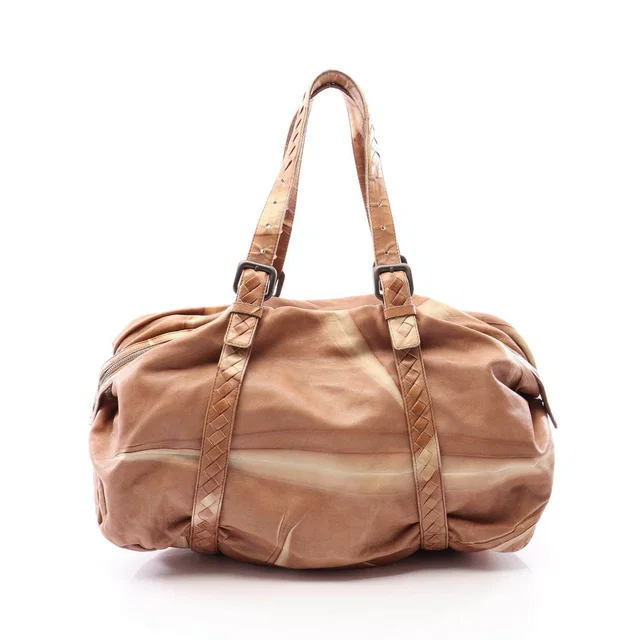 Bottega Veneta Intrecciato Leather Boston Bag in Woven leather from LuxUness