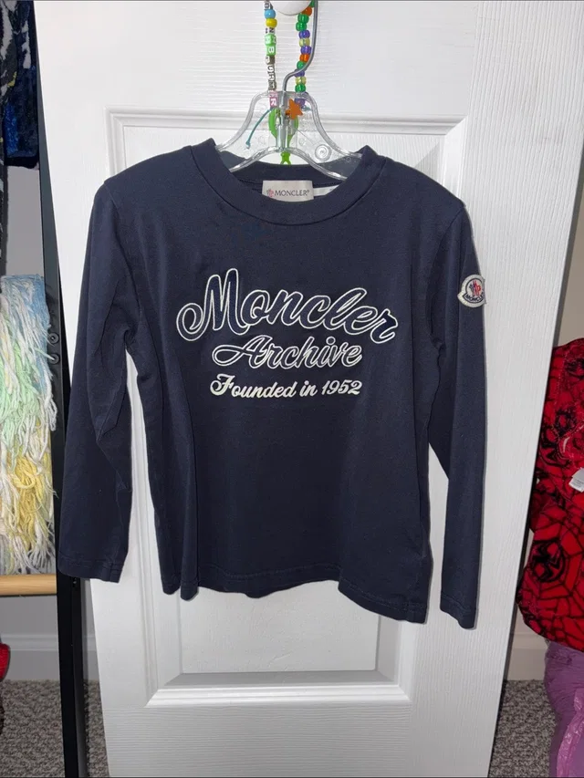 Navy Long Sleeve 'Moncler Archive' Tee in blue from Poshmark