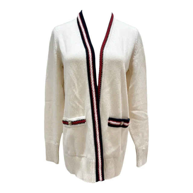Chanel White Cashmere Cardigan - Size 34 in White Cashmere from Luxury Promise