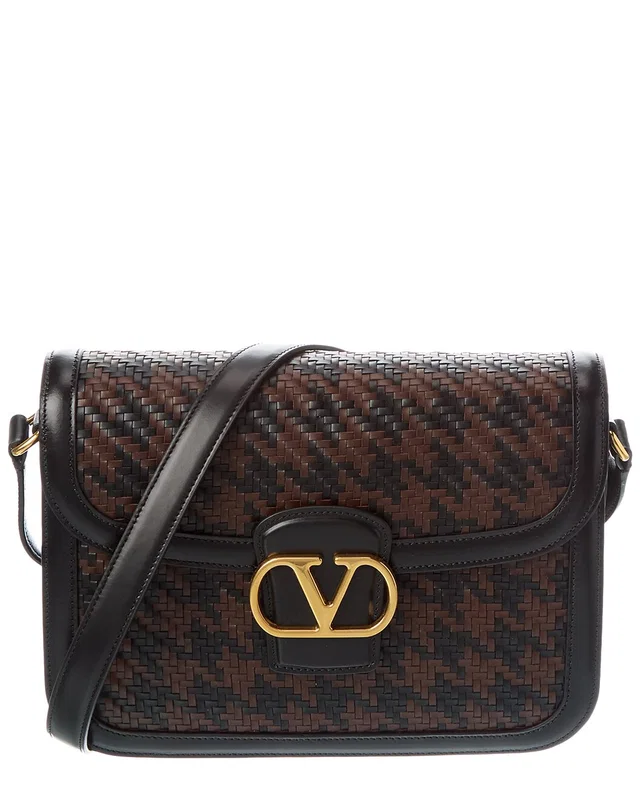Valentino VLogo Signature Woven Leather Shoulder Bag, image 1 of 1 from Gilt