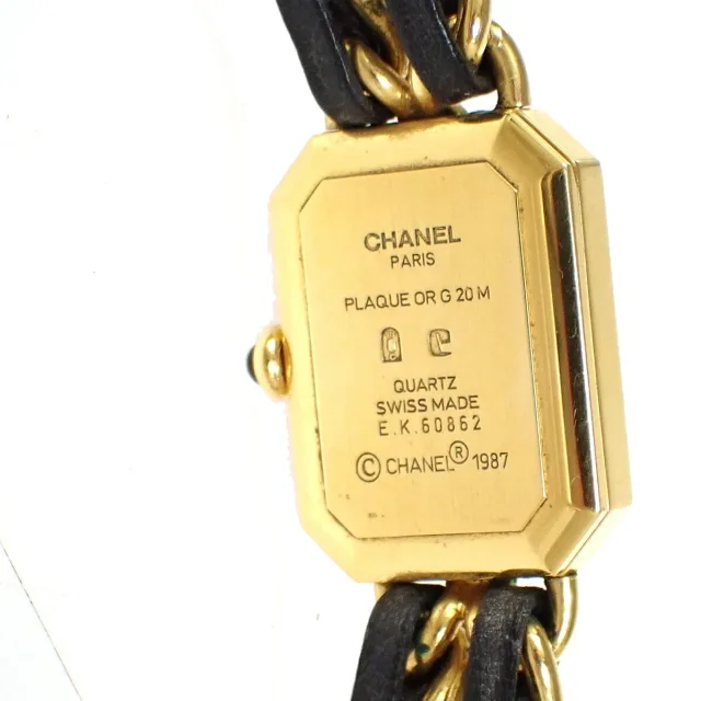 Chanel Premiere Rock Quartz Plated Metal And Leather Watch in Leather from HEWI, photo 6 of 16