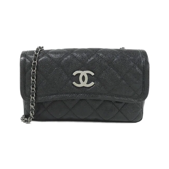 Chanel Shoulder Bag Black in Black Caviar leather from The Reluxe