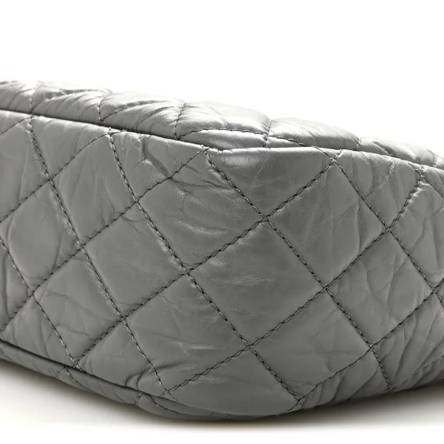 Chanel Aged Calfskin Quilted Large Reissue Camera Case Grey in Grey Calfskin from FASHIONPHILE, photo 10 of 10