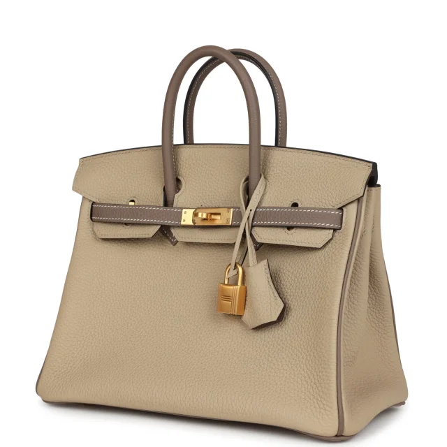 Hermès Special Order (HSS) Birkin 25 Etoupe, Trench Togo Brushed Gold Hardware in Beige/Brown Togo from Madison Avenue Couture, photo 5 of 9