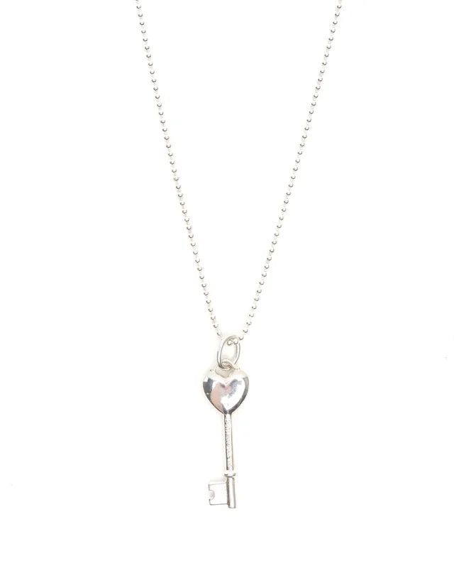 Tiffany & Co. Heart Key Silver Necklace in Silver from A Retro Tale
