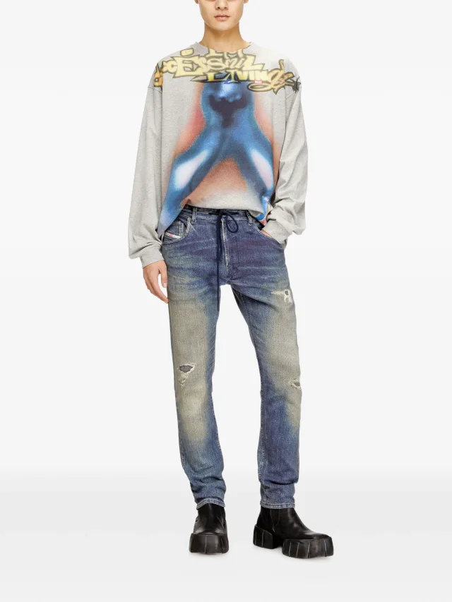 Diesel regular regular waist 2032 D-Krooley Joggjeans®, photo 2 of 2 from FARFETCH
