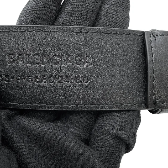 Balenciaga BB Buckle Belt Size 80 Black/Green674171 Leather in Black Leather from GALLERY RARE, photo 11 of 11