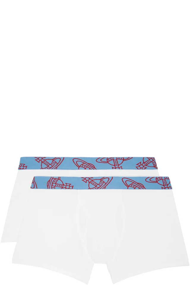 Vivienne Westwood Two-Pack White Cotton Boxer Briefs, image 1 of 1 from SSENSE