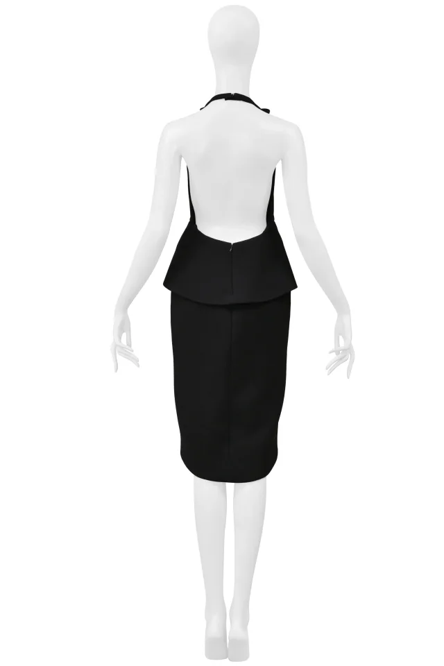 Balenciaga Black Wool Halter Dress 2013 in Black Wool from Resurrection Vintage, photo 2 of 8