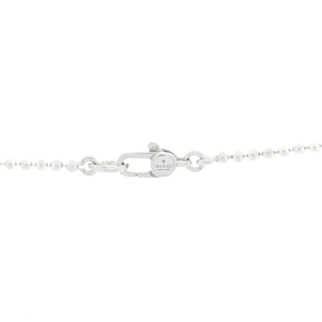 Gucci Sterling Silver Trademark Logo Oval Pendant Necklace in Silver from FASHIONPHILE, photo 5 of 5