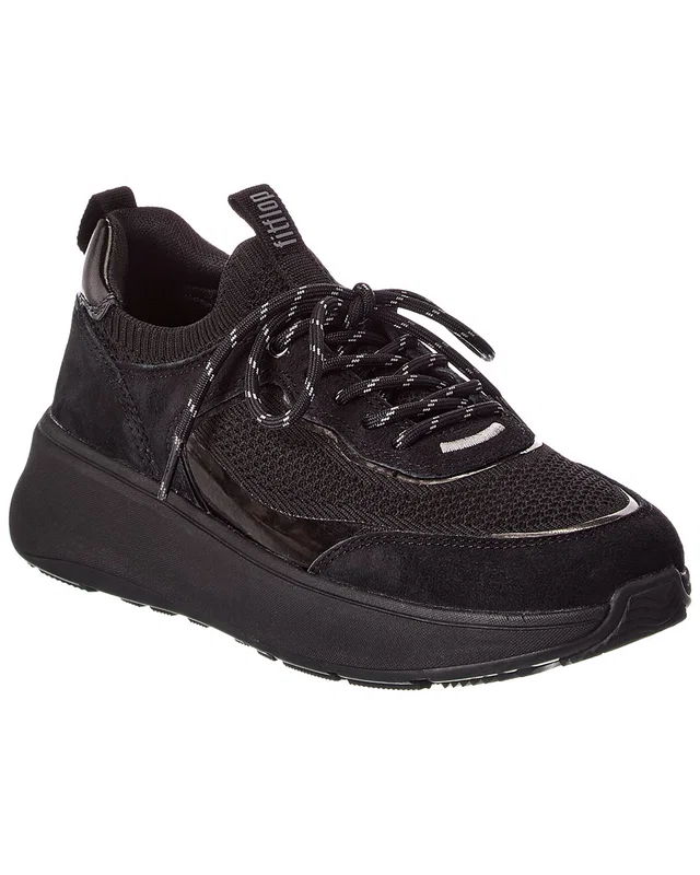 FitFlop F-Mode Suede & Knit Platform Sneaker, image 1 of 1 from Rue La La