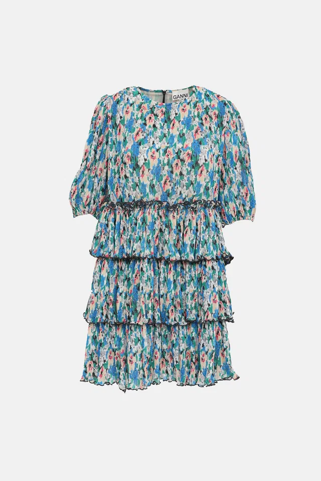 GANNI Floral Pleated Dress from VSP Consignment