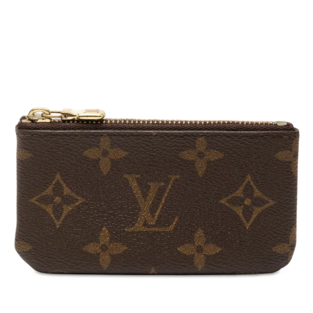Brown Louis Vuitton Monogram Key Pouch in Brown Coated canvas from Designer Revival