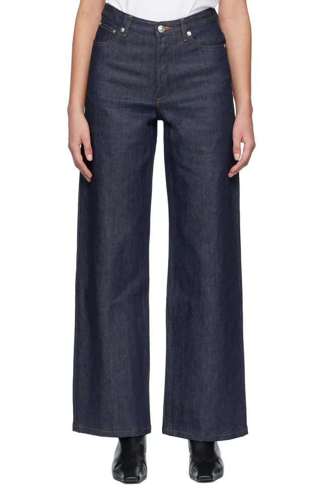 A.P.C. Navy Elisabeth Jeans, image 1 of 1 from SSENSE