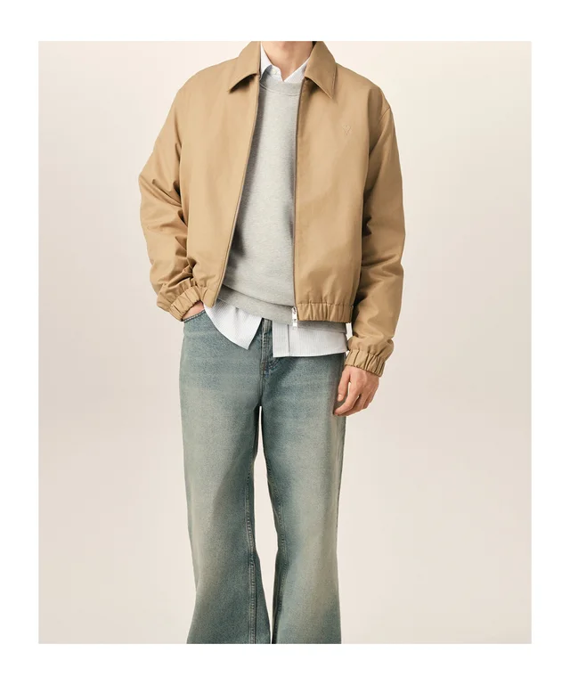 Ami Paris BEIGE COTTON PADDED JACKET WITH AMI DE COEUR, photo 2 of 7 from SENSER