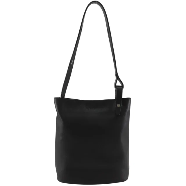 Loewe Asymmetric Shoulder Bag Calfskin Black in Black Calfskin from The Reluxe
