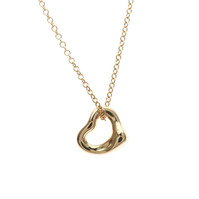 Tiffany & Co. Open Heart Necklace 18K Rose Gold Polished in Pink gold Pink gold (18K) from Elady