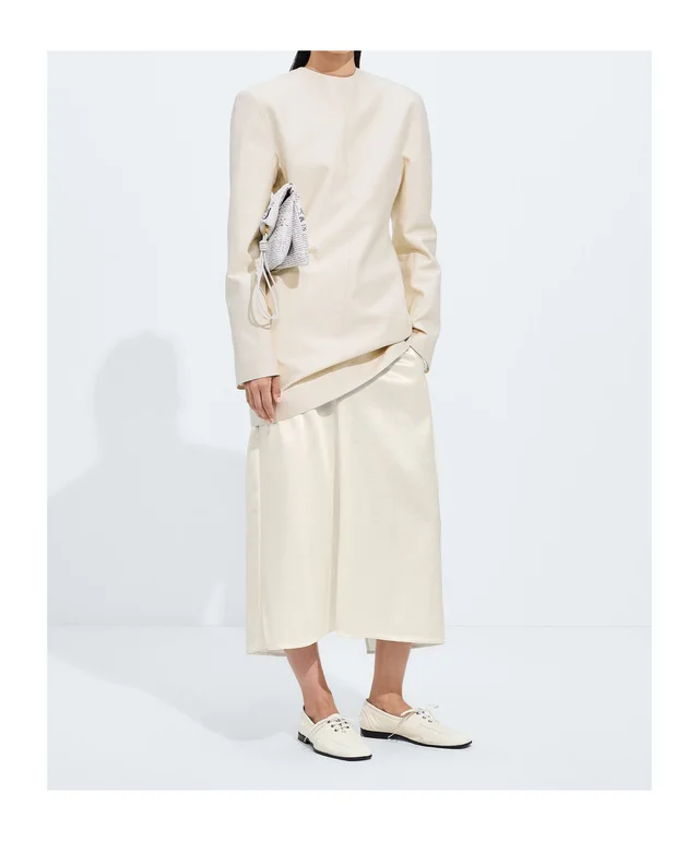 Bottega Veneta Shiny Midi Skirt, photo 2 of 5 from SENSER