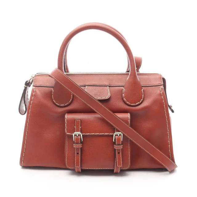 Chloé Edith Handbag Leather Brown in brown|red Leather from Poshmark, photo 1 of 1