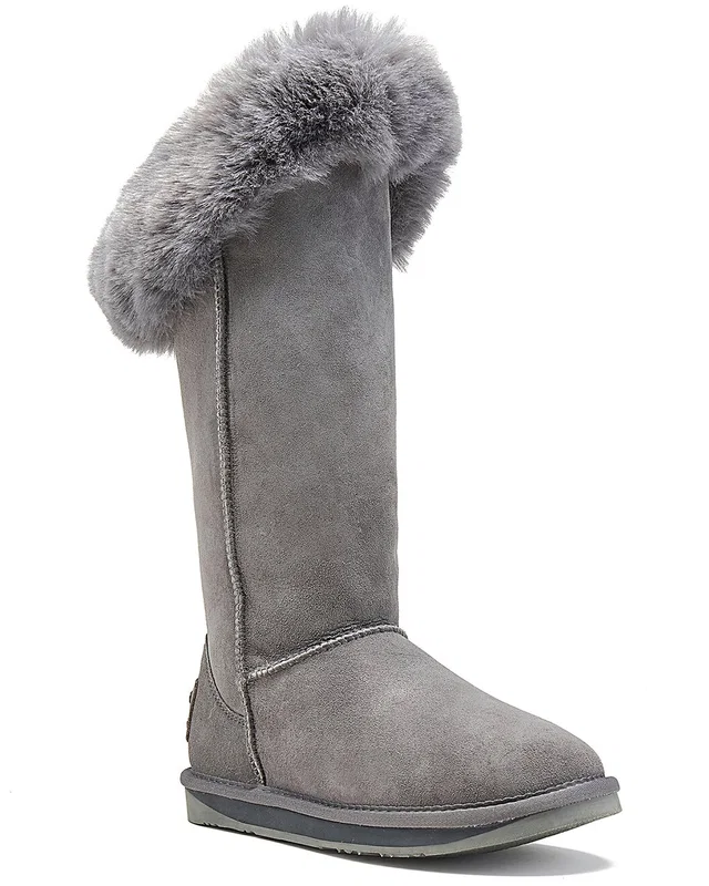 Australia Luxe Collective Foxy Tall Suede Boot in //asset2.ruecdn.com/images/sw/131156/1311567258_RLSW_grey.jpg, image 1 of 1 from Gilt