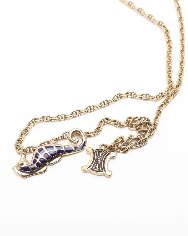 Celine Seahorse Triomphe Necklace from A Retro Tale, photo 3 of 3