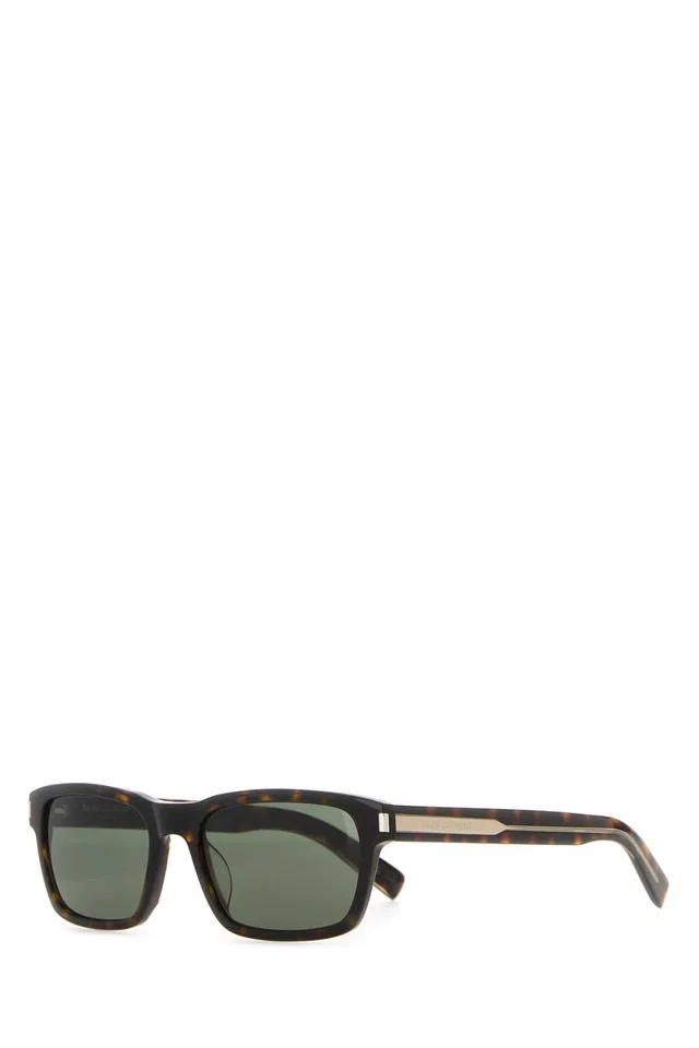 Saint Laurent 779827y9960 Acetate Rectangle Sunglasses — Brown Exterior in Brown from HEWI