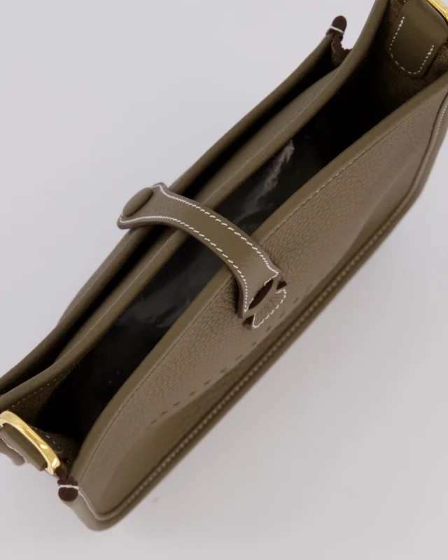 Hermès Evelyne III 23 Bag in Taupe Clemence leather from Sellier, photo 16 of 19