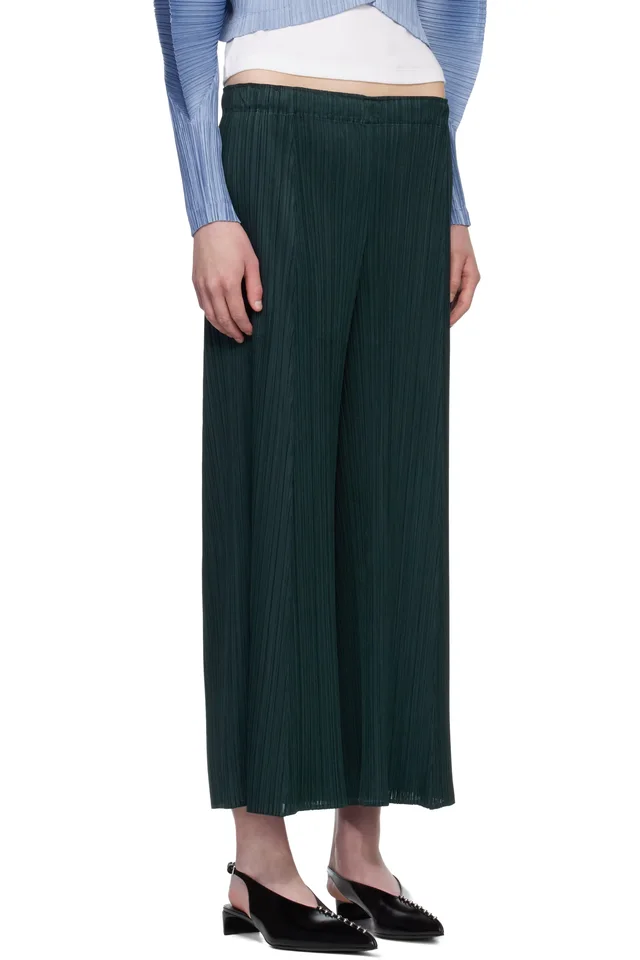 PLEATS PLEASE ISSEY MIYAKE Gray Monthly Colors November Trousers, photo 2 of 4 from SSENSE