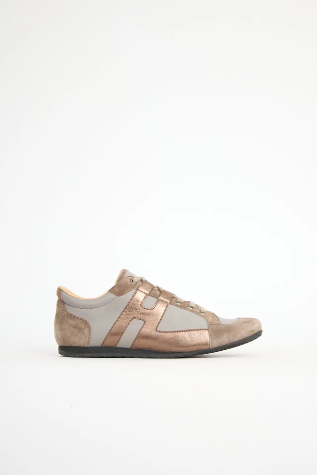 Hermès Leather & Suede Tie Break Sneaker in Suede from VSP Consignment
