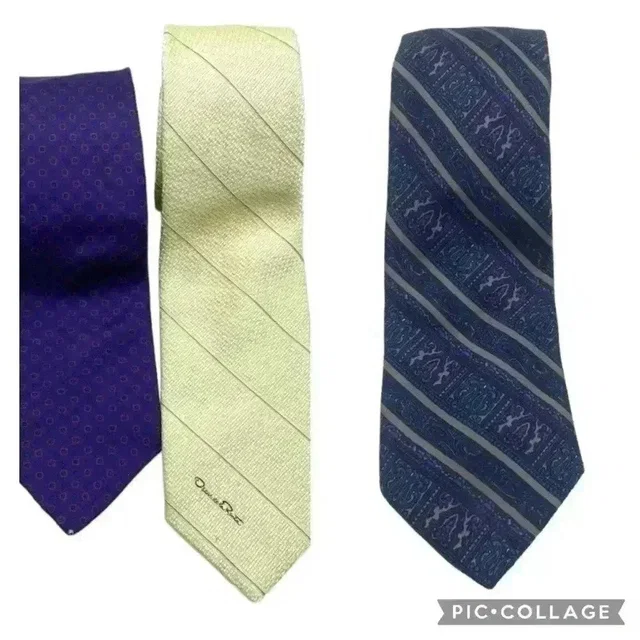Lanvin And Oscar De La Renta Ties Lot Of 3 in purple from Poshmark