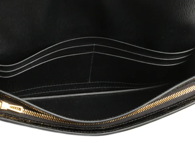 Hermès Black Shiny Alligator Kelly Pocket Long Wallet in Black Crocodile from Ann's Fabulous Finds, photo 9 of 10