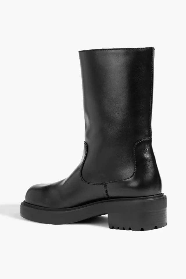 Giuseppe Zanotti Foustine Zip-Detailed Leather Ankle Boots, photo 3 of 4 from THE OUTNET