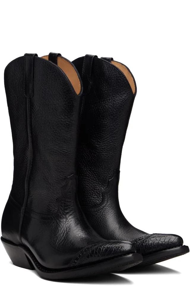 OUR LEGACY Black 'Consultant' Boots, photo 4 of 5 from SSENSE