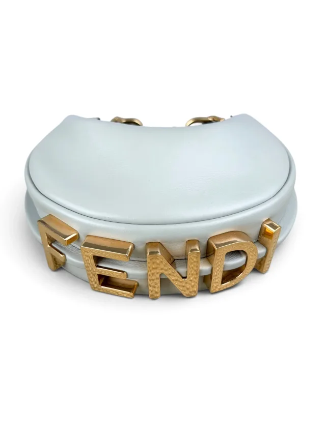 Fendi Mint Green Leather Nano Fendigraphy Hobo in Green Leather from Season 2 Consign, photo 2 of 5