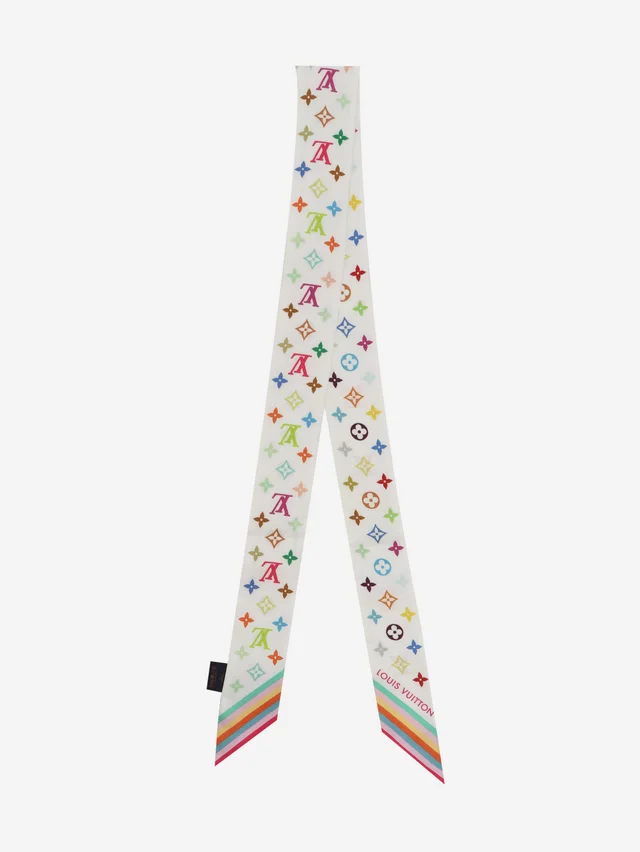 Louis Vuitton White Murakami Monogram BB bandeau in White Silk from Sign of the Times