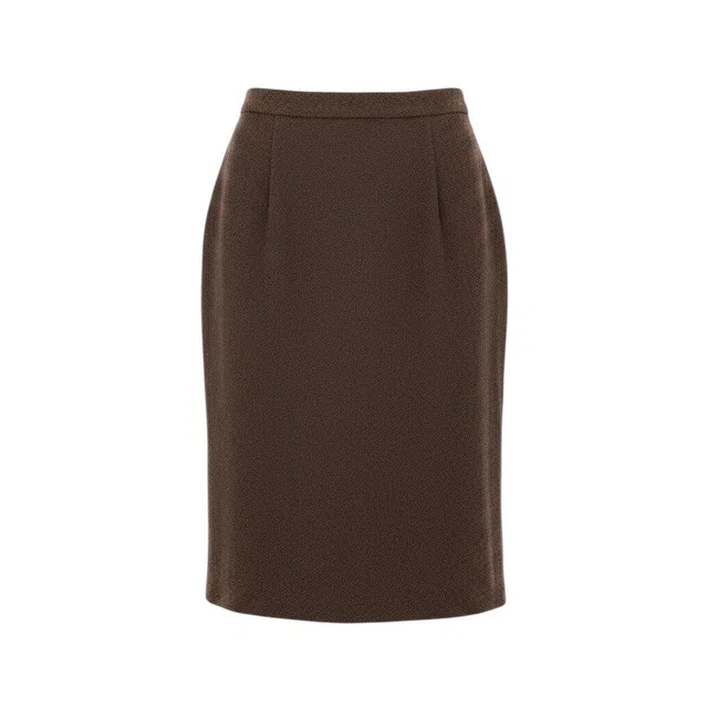 Chanel Pencil Skirt Brown in Brown Tweed from The Reluxe