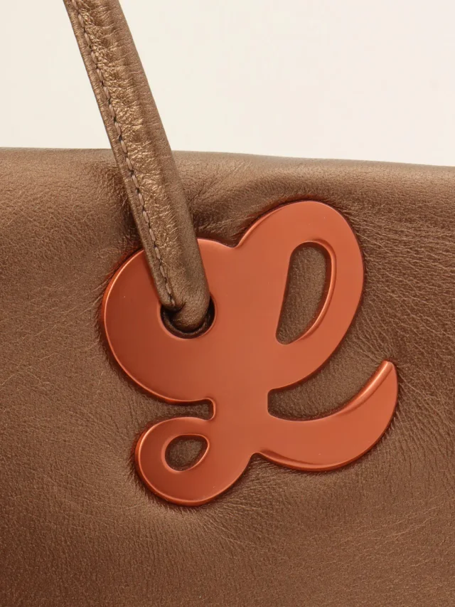 Loewe Anagram Plate Handbag Bronze from VINTAGE QOO TOKYO, photo 7 of 12