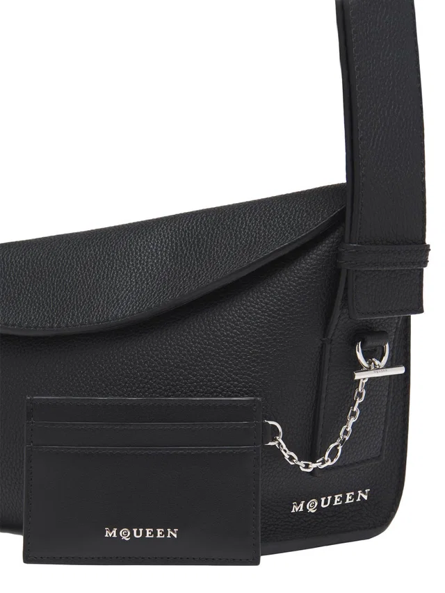 Alexander McQueen Leather Card Holder — Black Main: Wallets & Purses in Black Leather from HEWI