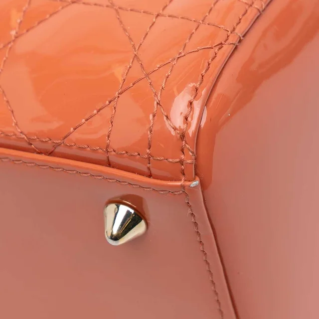 Dior Lady Medium Patent Orange in Orange Patent leather from SACLÀB, photo 6 of 7