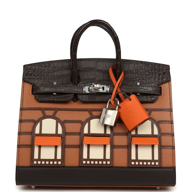 Hermès "Day" Faubourg Birkin Sellier 20 Ebene Matte Alligator Palladium Hardware in Brown Crocodile from Madison Avenue Couture