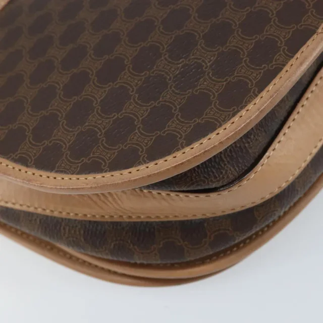 Celine Vintage Macadam Canvas And Leather Brown Bag in Brown Canvas from HEWI, photo 11 of 23
