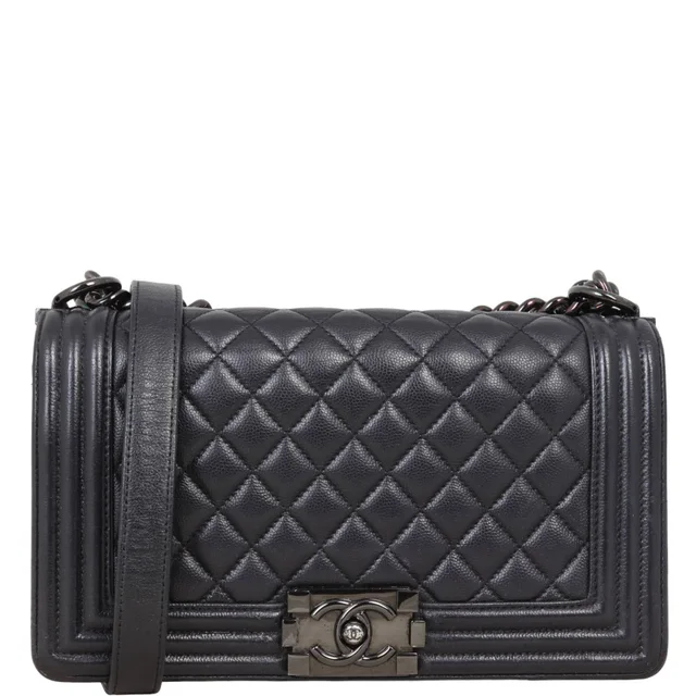 Chanel Boy Old Medium in Caviar leather from Luxe.It.Fwd